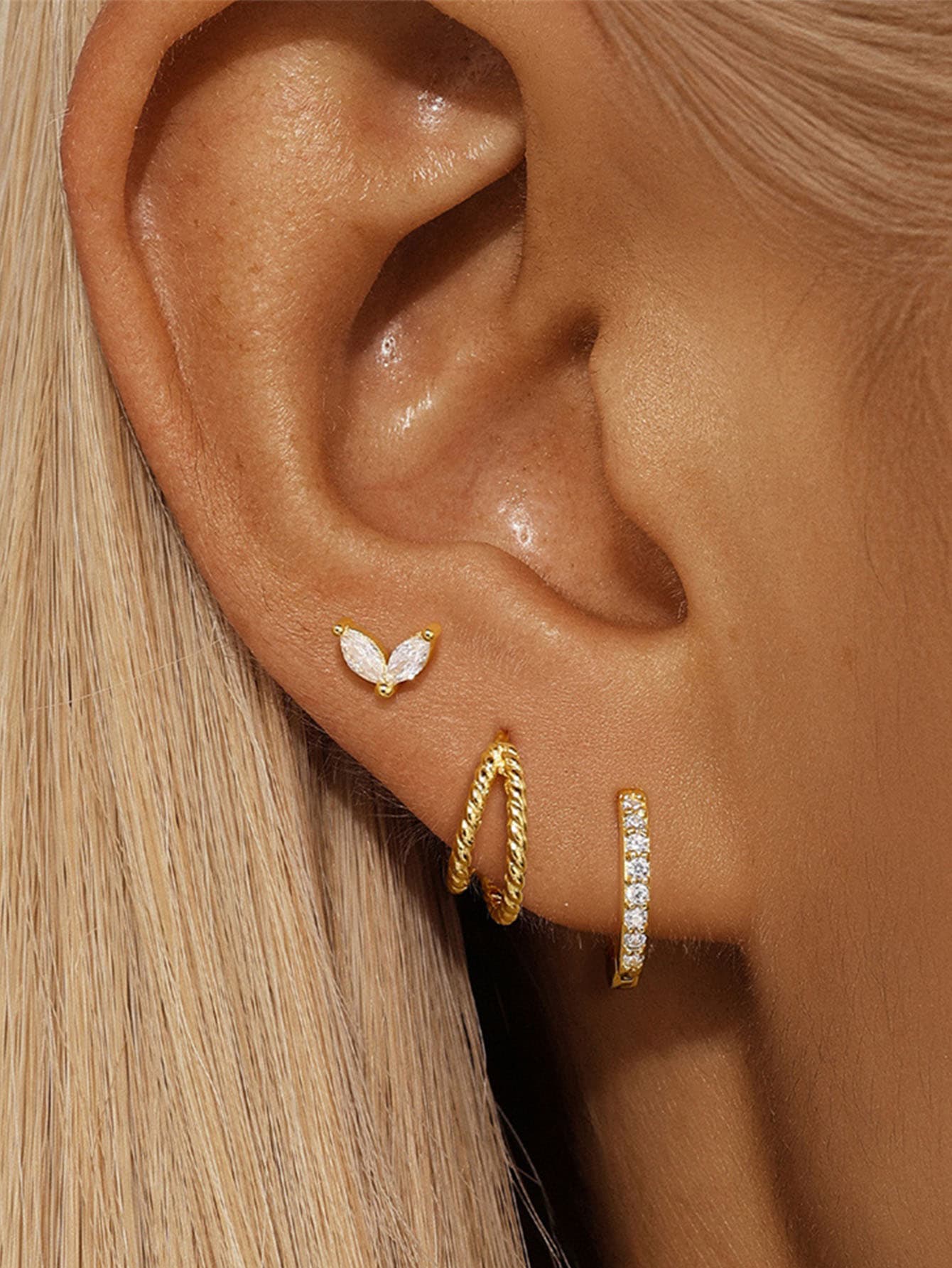 Mara – Zlatne naušnice s nježnim mehanizmom